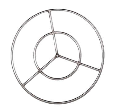 24" Stainless Steel Fire Ring: click to enlarge