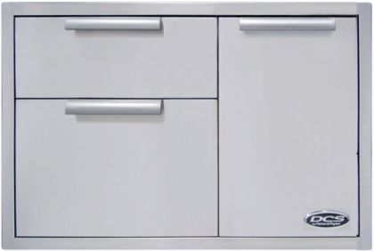 DCS 36" Double Access Drawer Propane Tank Storage Combo , Stainless Steel: click to enlarge