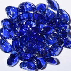 Blue Berry Iridecent Pebbles Fire Glass: click to enlarge