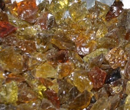 Crystal Chestnut Crushed Fire Glass: click to enlarge
