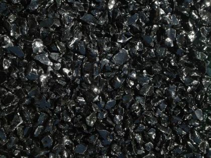 Crystal Black Crushed Fire Glass: click to enlarge