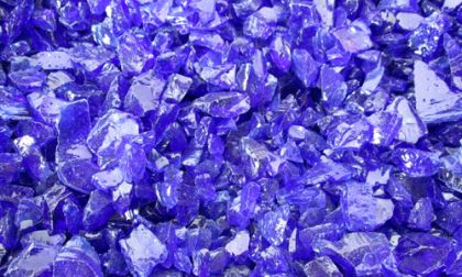Crystal Purple Crushed Fire Glass: click to enlarge